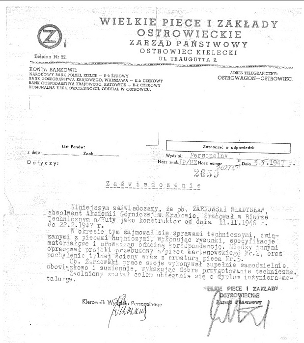 Żarnowski Wł_Z-dy Ostrowieckie 1946-1947